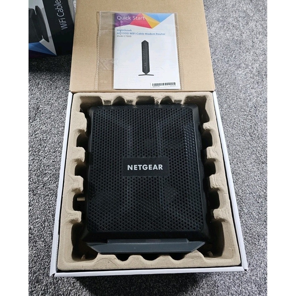 Netgear Nighthawk AC1900 Cable Modem Router Black C7000 WiFi DOCSIS 3.0 ,Tested - Picture 7 of 13
